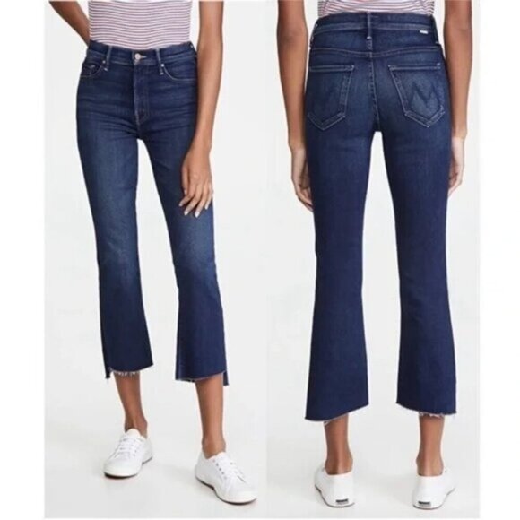 MOTHER Denim - MOTHER The Insider Crop Step Fray Jeans in Home Movies Size 26